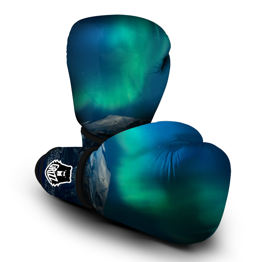 Northern Lights Print Boxing Gloves-grizzshop
