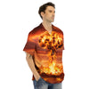 Nuclear Bomb Explosion Print Men's Hawaiian Shirt-grizzshop