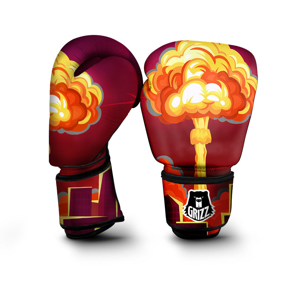 Nuclear Explosion In City Print Boxing Gloves-grizzshop