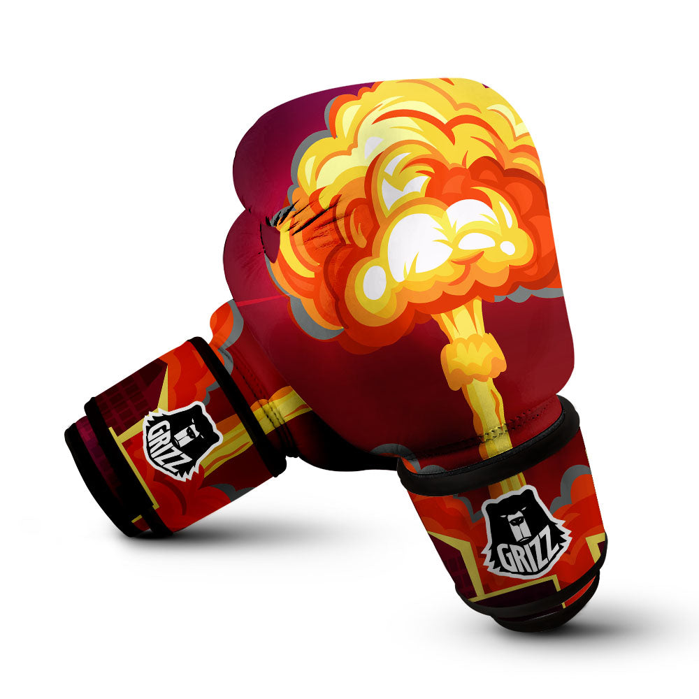 Nuclear Explosion In City Print Boxing Gloves-grizzshop