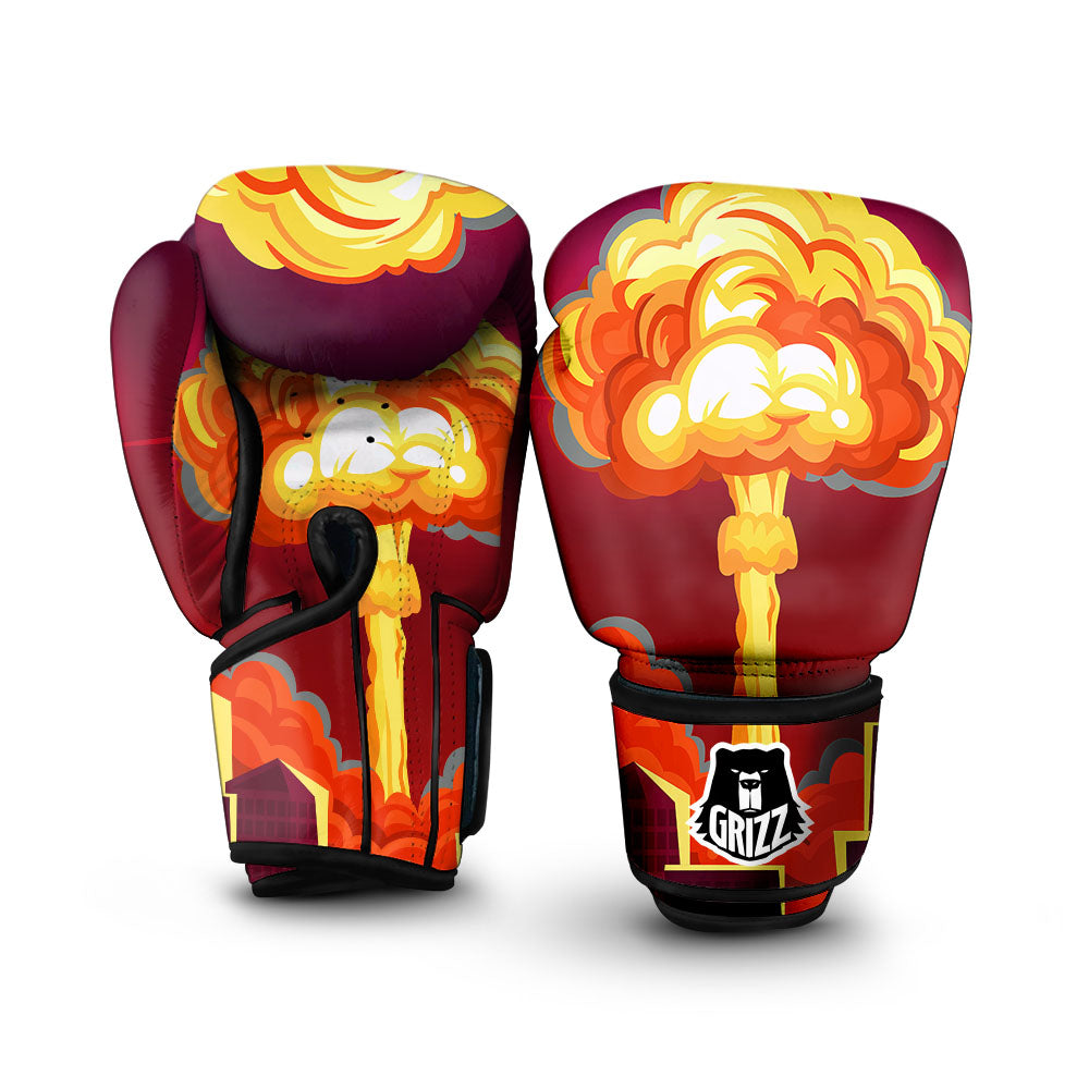 Nuclear Explosion In City Print Boxing Gloves-grizzshop