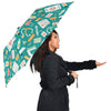 Nurse Pattern Print Automatic Foldable Umbrella-grizzshop