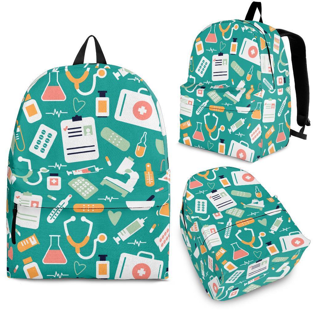 Nurse Pattern Print Backpack-grizzshop