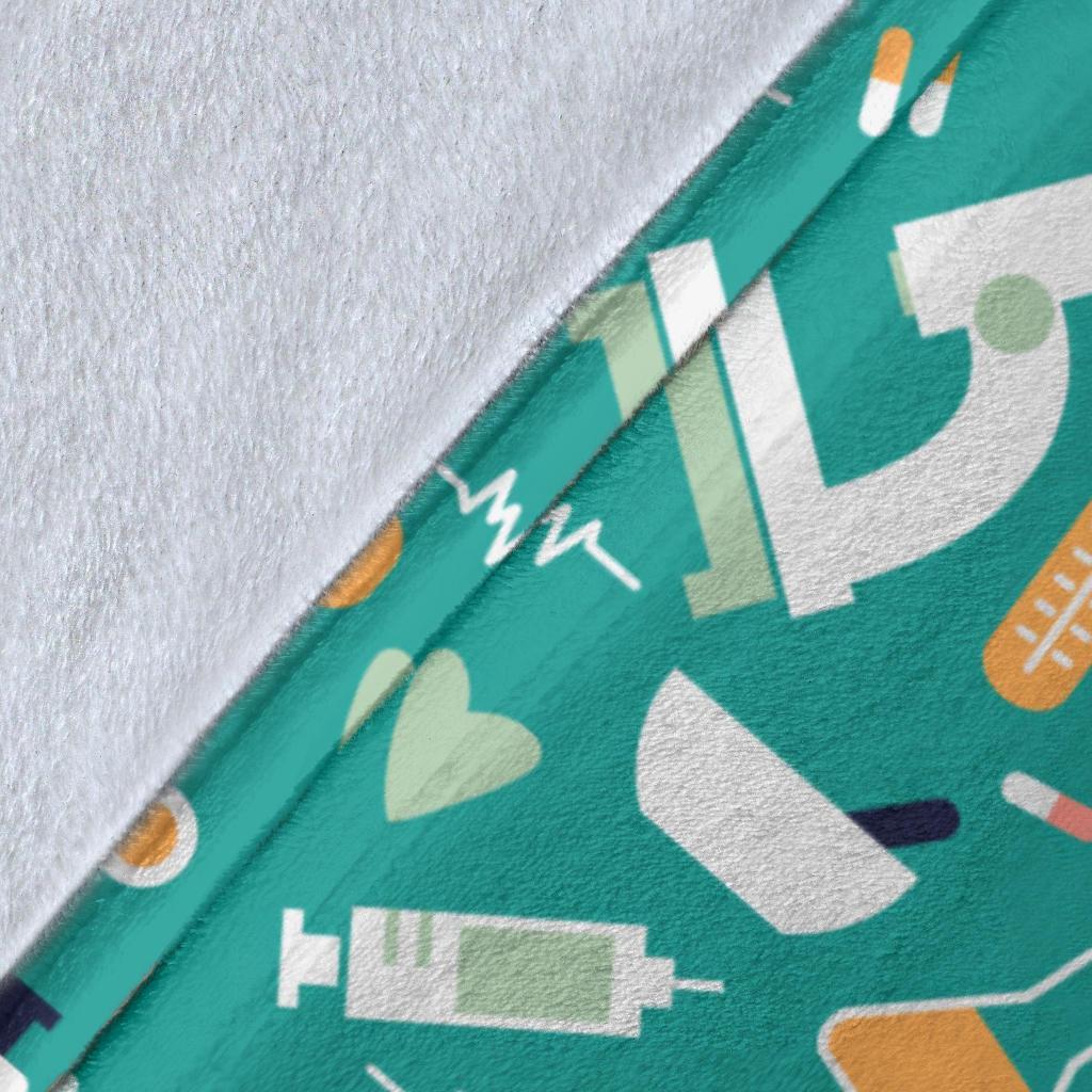 Nurse Pattern Print Blanket-grizzshop