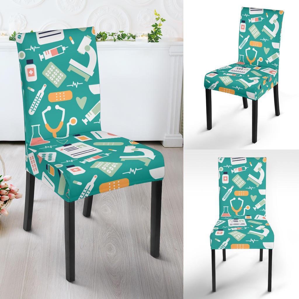 Nurse Pattern Print Chair Cover-grizzshop