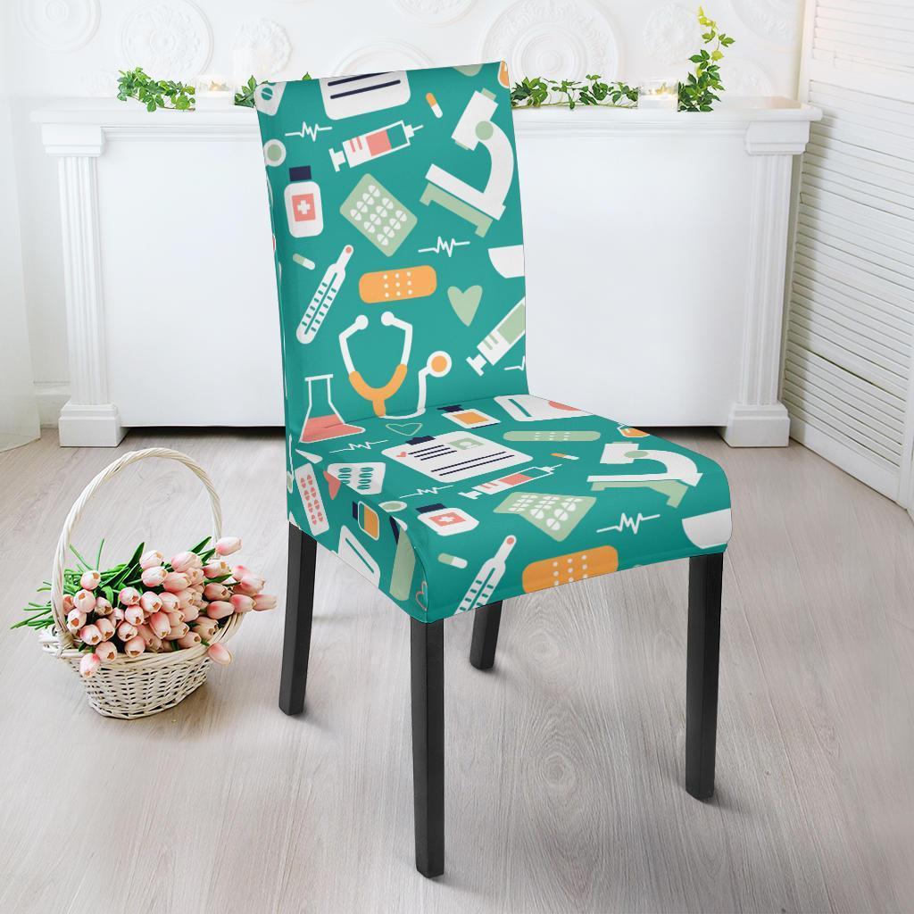 Nurse Pattern Print Chair Cover-grizzshop