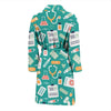 Nurse Pattern Print Men Long Robe-grizzshop