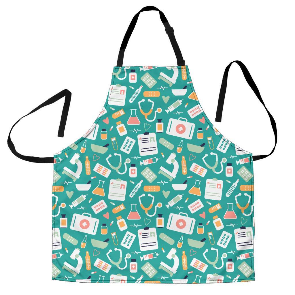 Nurse Pattern Print Men's Apron-grizzshop