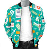 Nurse Pattern Print Men's Bomber Jacket-grizzshop