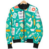 Nurse Pattern Print Men's Bomber Jacket-grizzshop