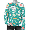 Nurse Pattern Print Women's Sweatshirt-grizzshop