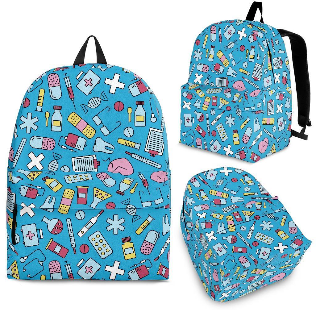 Nurse Print Pattern Backpack-grizzshop