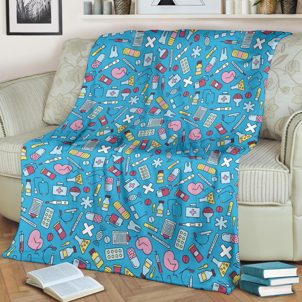 Nurse Print Pattern Blanket-grizzshop