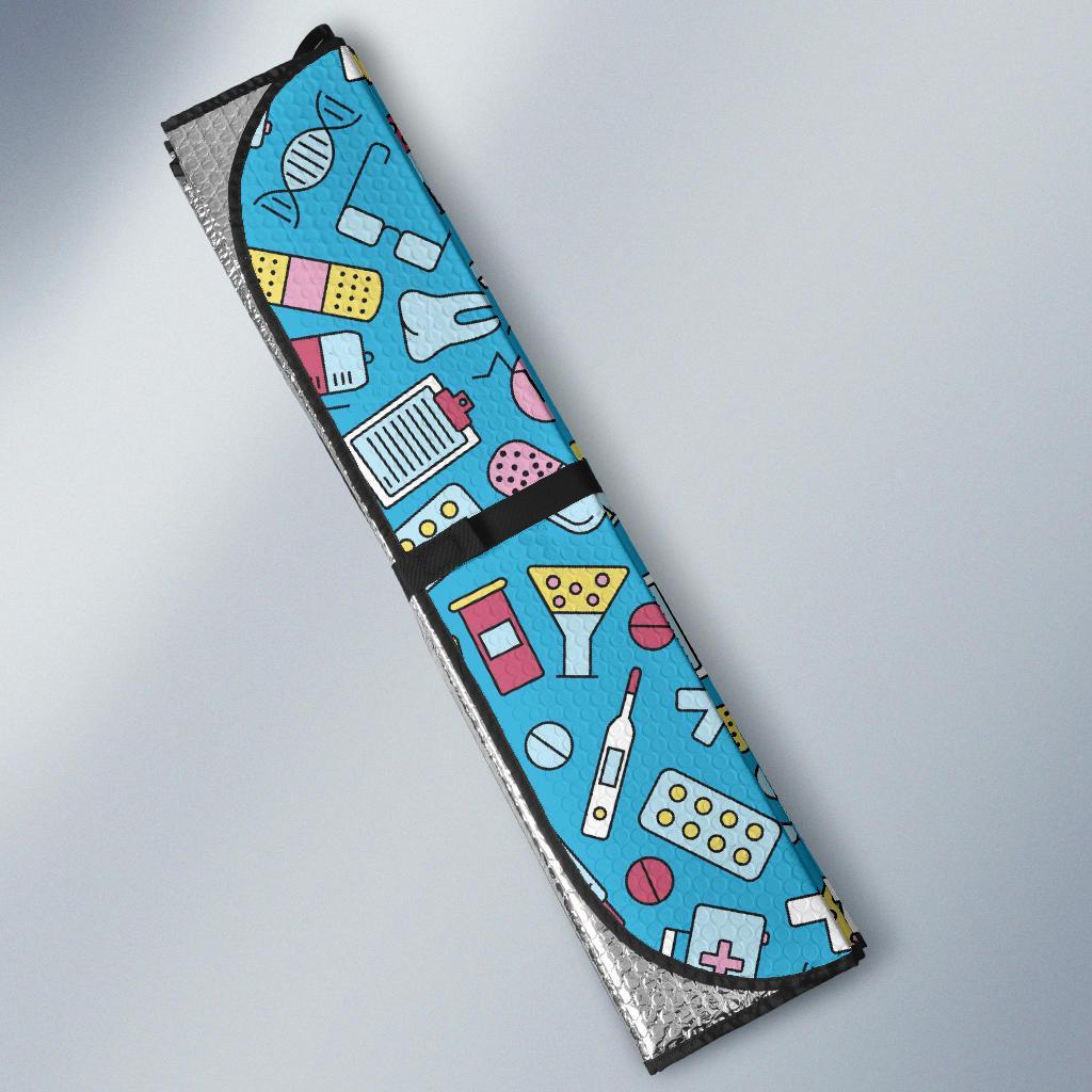Nurse Print Pattern Car Sun Shade-grizzshop