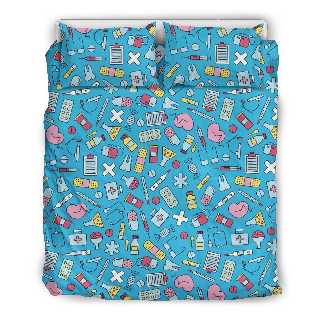 Nurse Print Pattern Duvet Cover Bedding Set-grizzshop