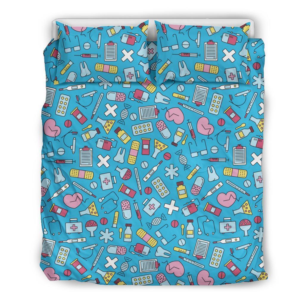 Nurse Print Pattern Duvet Cover Bedding Set-grizzshop