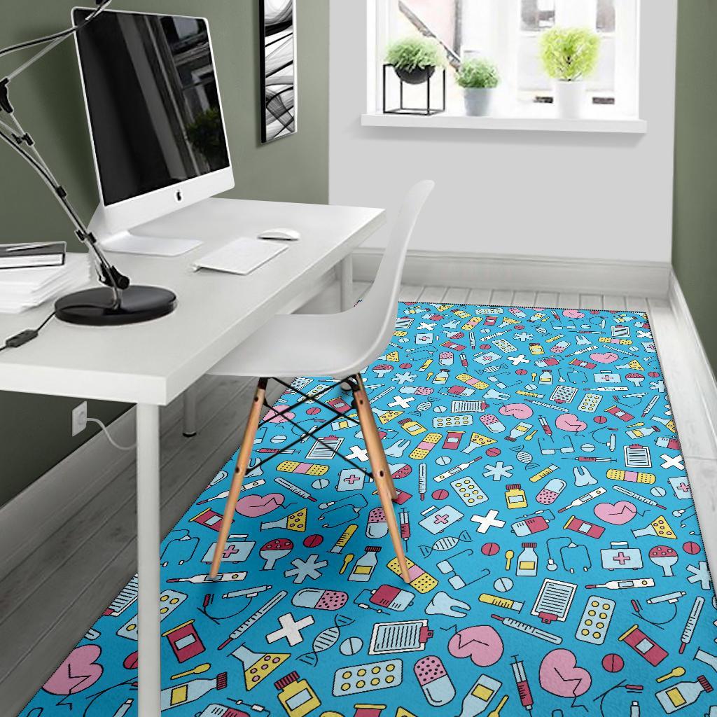 Nurse Print Pattern Floor Mat-grizzshop