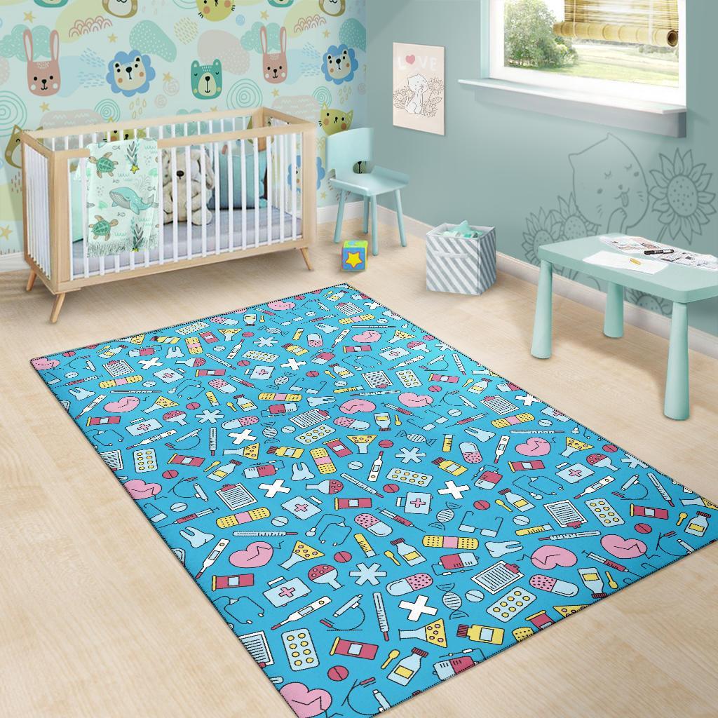 Nurse Print Pattern Floor Mat-grizzshop