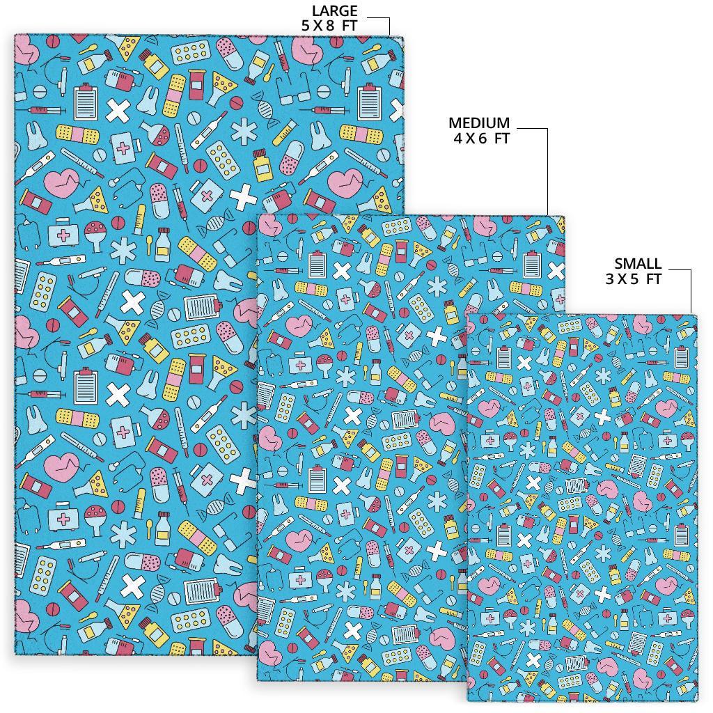 Nurse Print Pattern Floor Mat-grizzshop