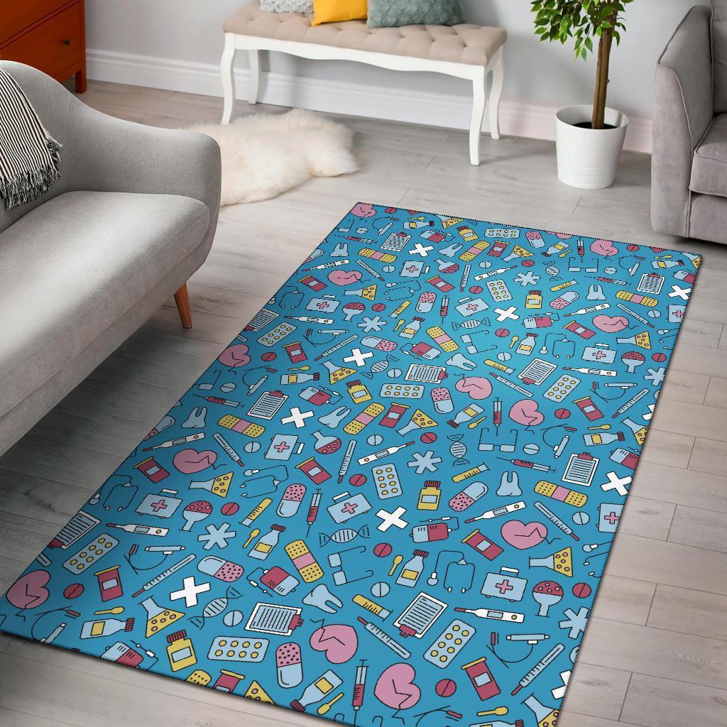 Nurse Print Pattern Floor Mat-grizzshop