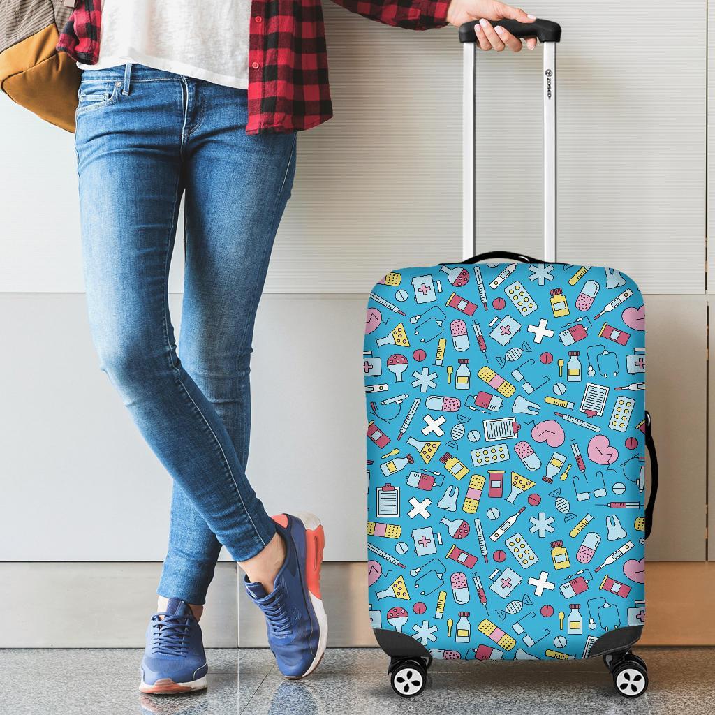 Nurse Print Pattern Luggage Cover Protector-grizzshop