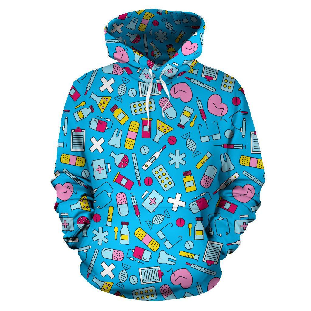 Nurse Print Pattern Men Women Pullover Hoodie-grizzshop