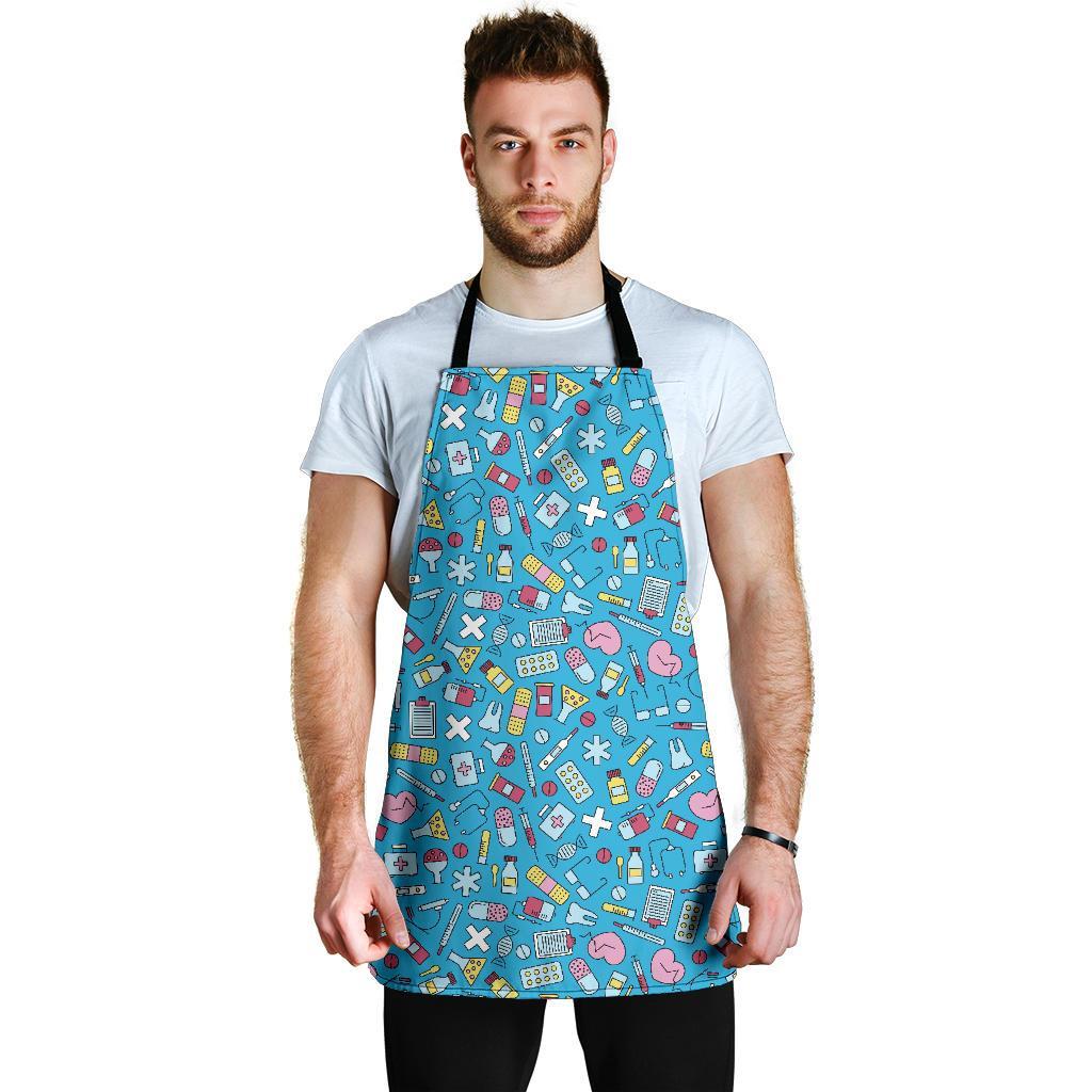 Nurse Print Pattern Men's Apron-grizzshop