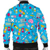 Nurse Print Pattern Men's Bomber Jacket-grizzshop