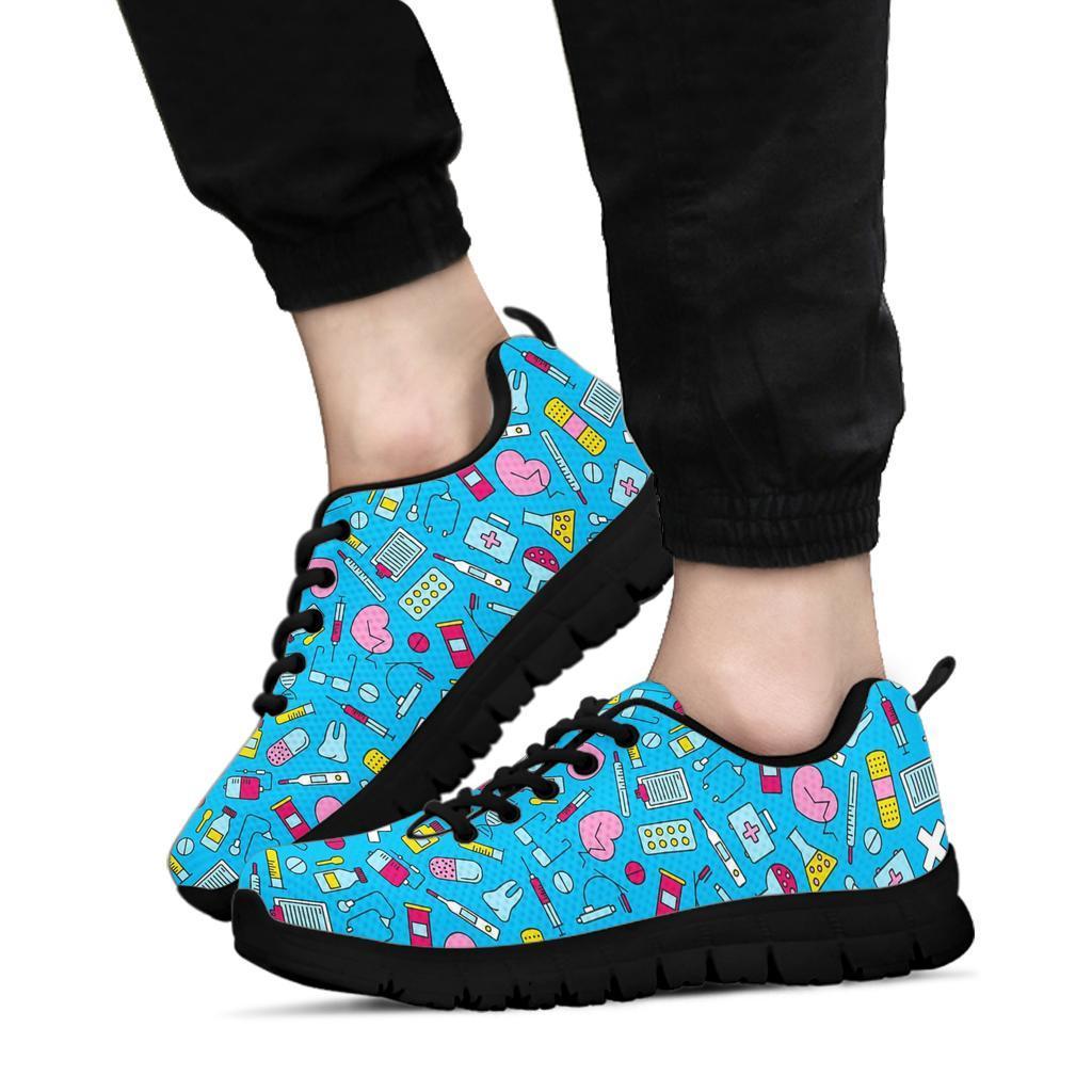 Nurse Print Pattern Sneaker Shoes For Men Women-grizzshop