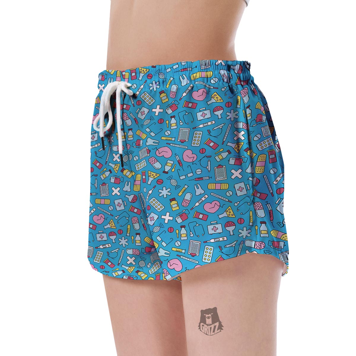 Nurse Print Pattern Women's Shorts-grizzshop