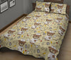 Nurse Teddy Bear Pattern Print Bed Set Quilt-grizzshop