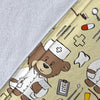 Nurse Teddy Bear Pattern Print Blanket-grizzshop