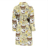 Nurse Teddy Bear Pattern Print Men Long Robe-grizzshop