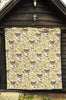 Nurse Teddy Bear Pattern Print Quilt-grizzshop