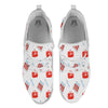 Nurse White And Red Print Pattern White Athletic Shoes-grizzshop