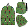 Nutcracker Green Pattern Print Backpack-grizzshop