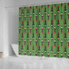 Nutcracker Green Pattern Print Bathroom Shower Curtain-grizzshop