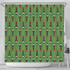 Nutcracker Green Pattern Print Bathroom Shower Curtain-grizzshop