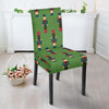 Nutcracker Green Pattern Print Chair Cover-grizzshop