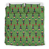 Nutcracker Green Pattern Print Duvet Cover Bedding Set-grizzshop