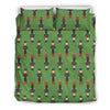 Nutcracker Green Pattern Print Duvet Cover Bedding Set-grizzshop