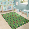 Nutcracker Green Pattern Print Floor Mat-grizzshop