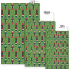 Nutcracker Green Pattern Print Floor Mat-grizzshop