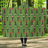 Nutcracker Green Pattern Print Hooded Blanket-grizzshop