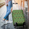 Nutcracker Green Pattern Print Luggage Cover Protector-grizzshop