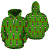 Nutcracker Green Pattern Print Men Women Pullover Hoodie-grizzshop