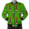 Nutcracker Green Pattern Print Men's Bomber Jacket-grizzshop