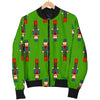 Nutcracker Green Pattern Print Men's Bomber Jacket-grizzshop