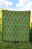 Nutcracker Green Pattern Print Quilt-grizzshop