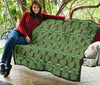 Nutcracker Green Pattern Print Quilt-grizzshop